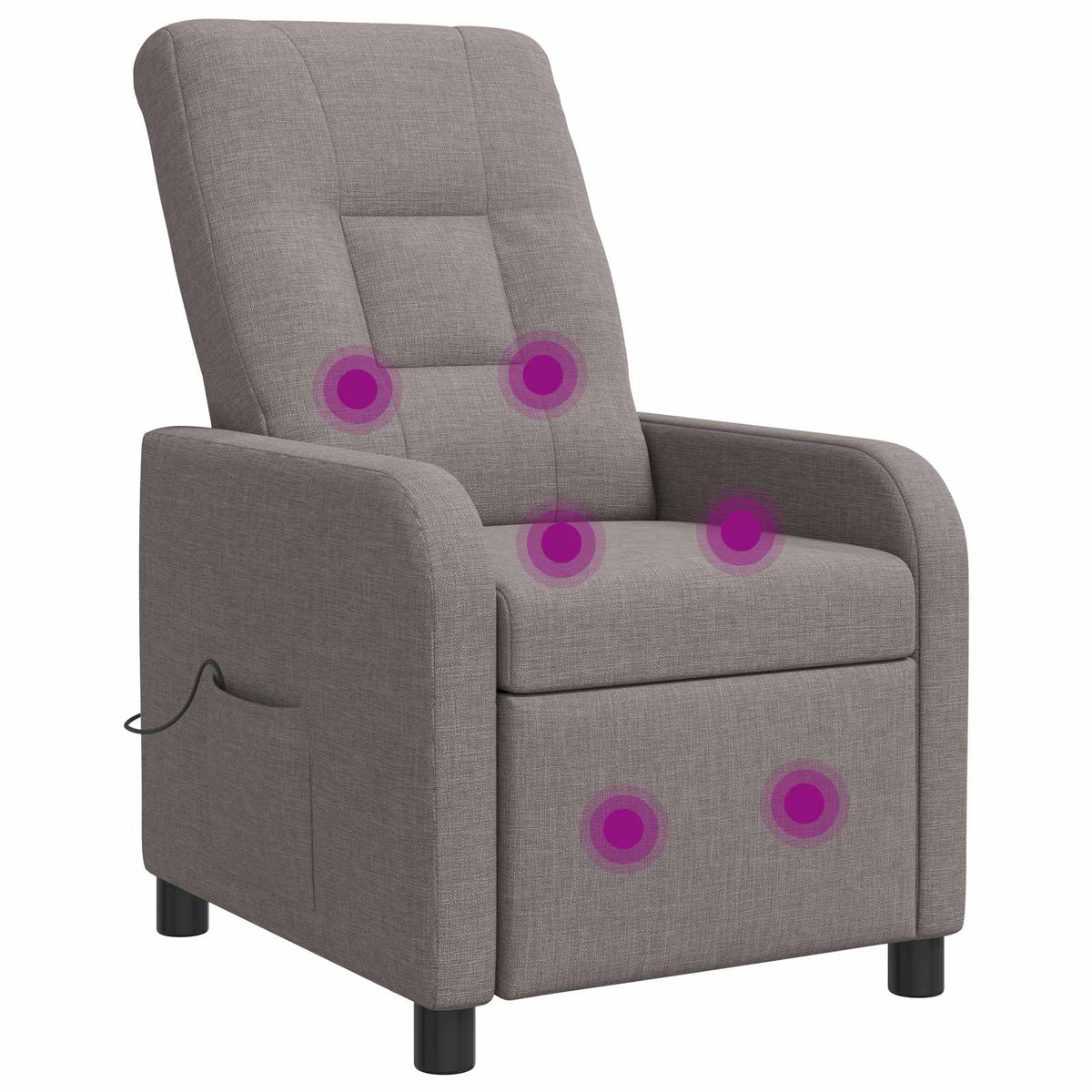 Massage Recliner Taupe Stof is nu te koop bij PeponiXL, paradijselijk wonen!