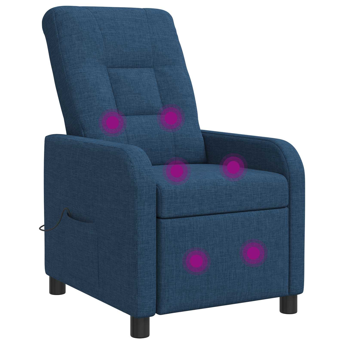 Massage Recliner Blauw Stof is nu te koop bij PeponiXL, paradijselijk wonen!