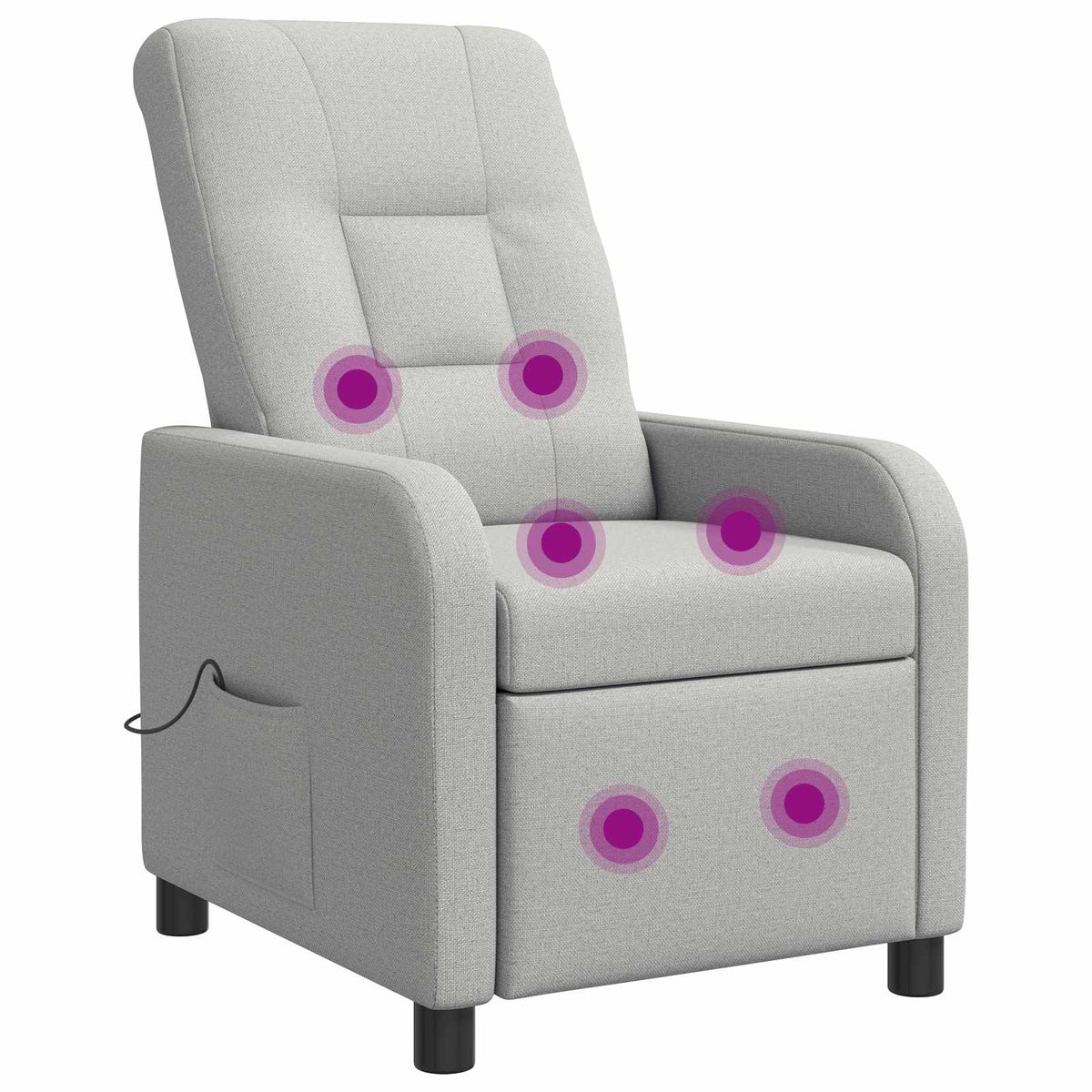 Massage Recliner Wolkengrijs Stof is nu te koop bij PeponiXL, paradijselijk wonen!