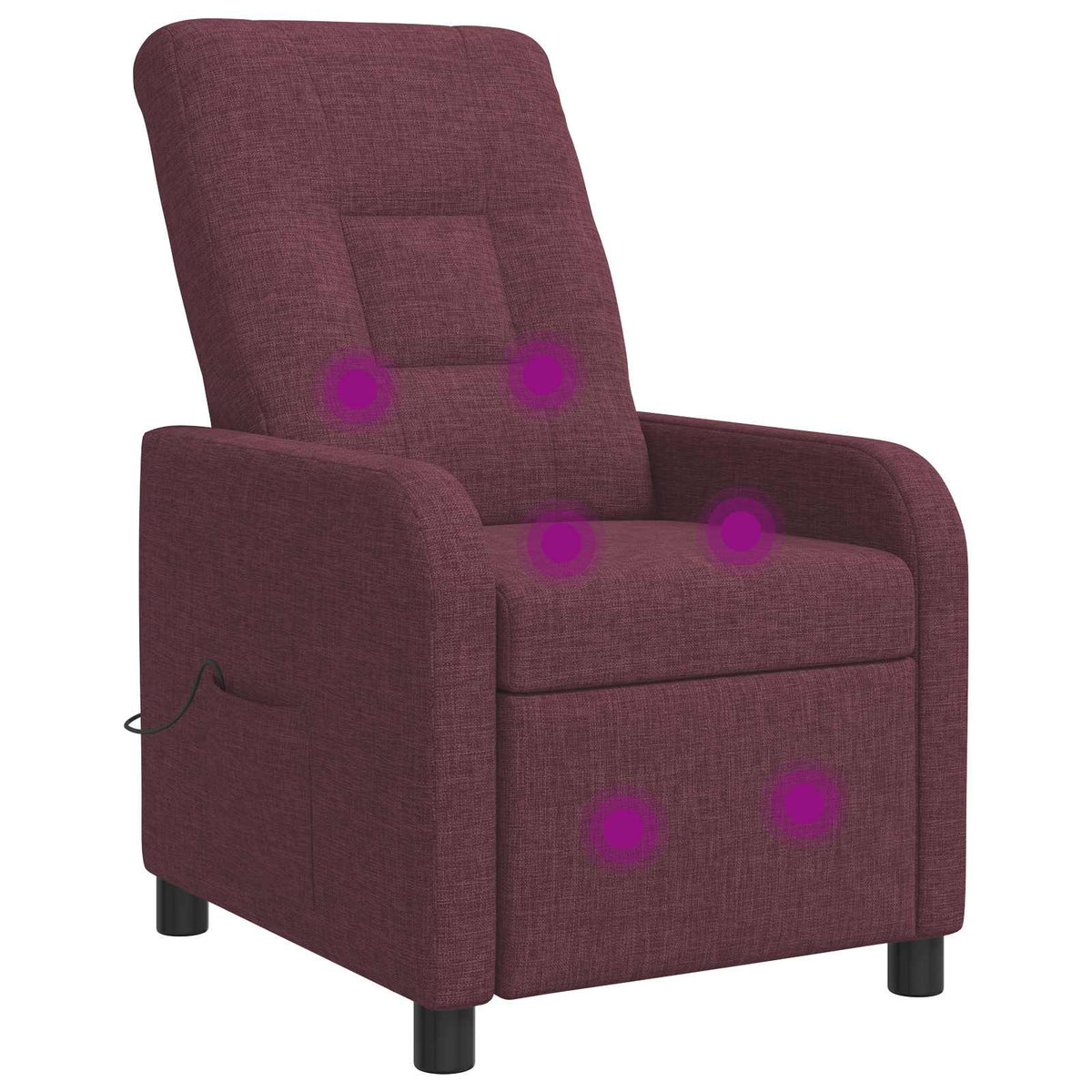 Massage Recliner Paars Stof is nu te koop bij PeponiXL, paradijselijk wonen!