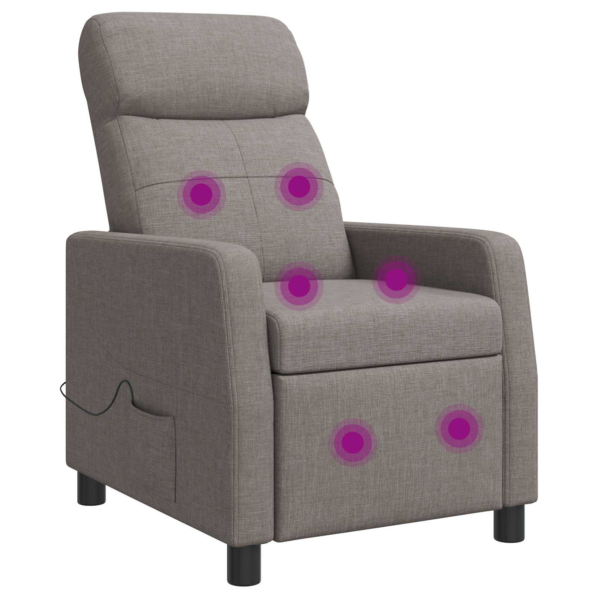 Massage Recliner Taupe Stof is nu te koop bij PeponiXL, paradijselijk wonen!