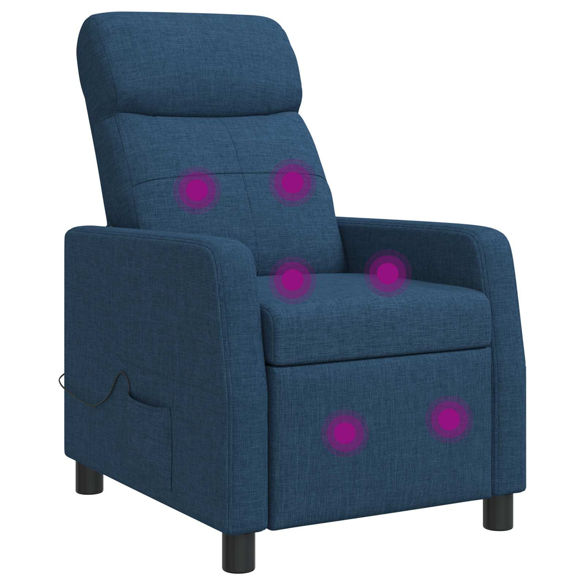 Massage Recliner Blauw Stof is nu te koop bij PeponiXL, paradijselijk wonen!