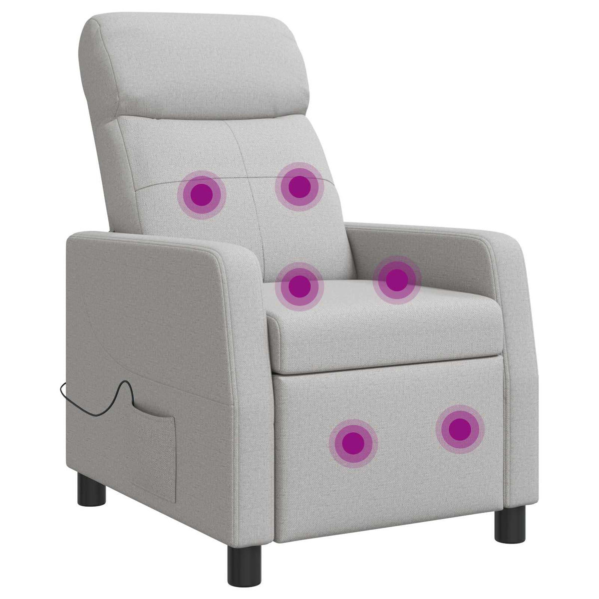 Massage Recliner Wolkengrijs Stof is nu te koop bij PeponiXL, paradijselijk wonen!