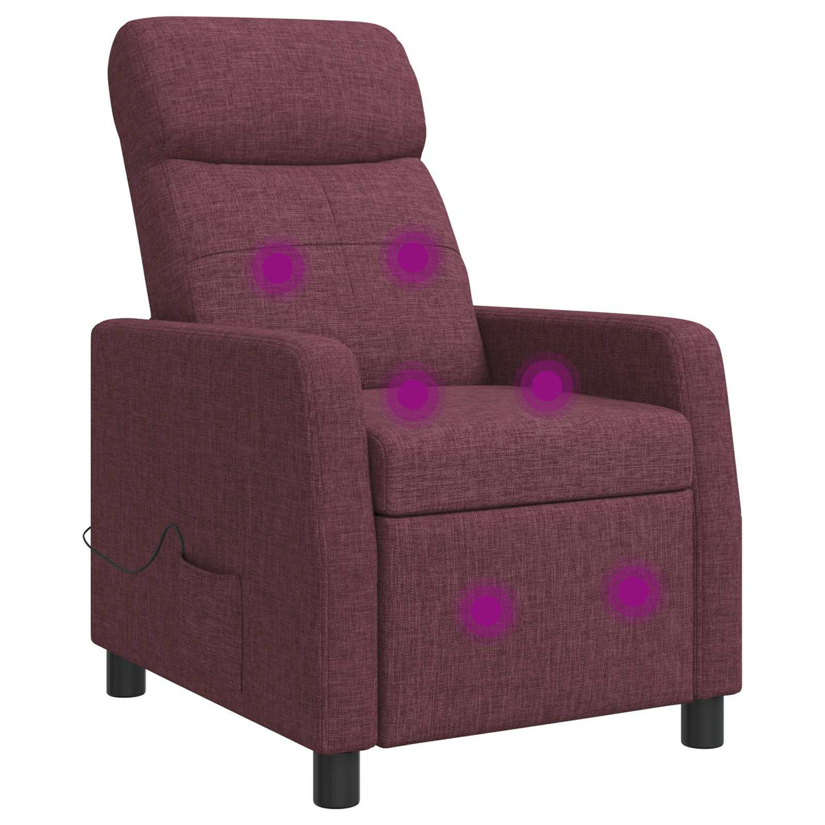 Massage Recliner Paars Stof is nu te koop bij PeponiXL, paradijselijk wonen!