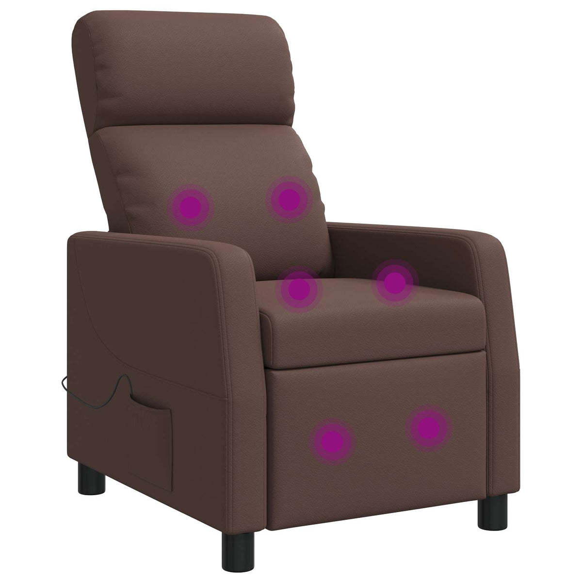 Massage Recliner Bruin Kunstleer is nu te koop bij PeponiXL, paradijselijk wonen!