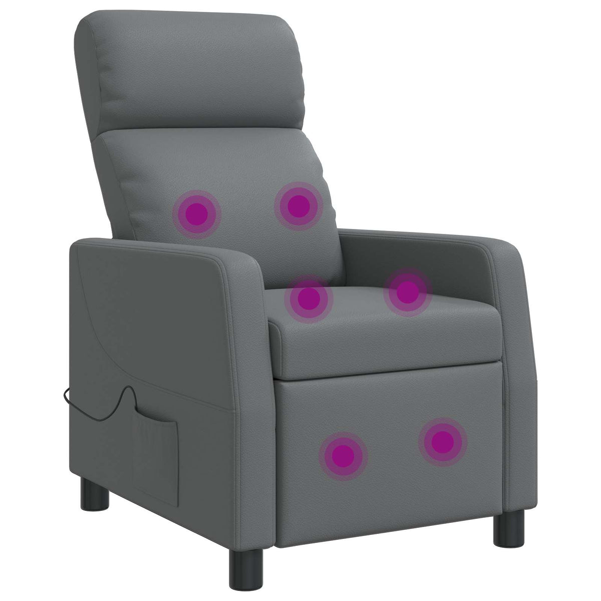 Massage Recliner Grijs Kunstleer is nu te koop bij PeponiXL, paradijselijk wonen!