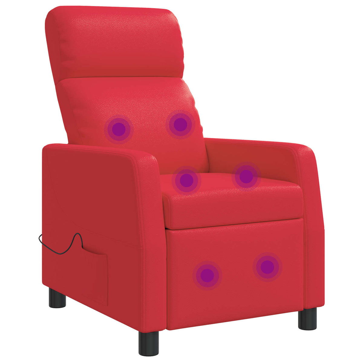 Massage Recliner Rood Kunstleer is nu te koop bij PeponiXL, paradijselijk wonen!