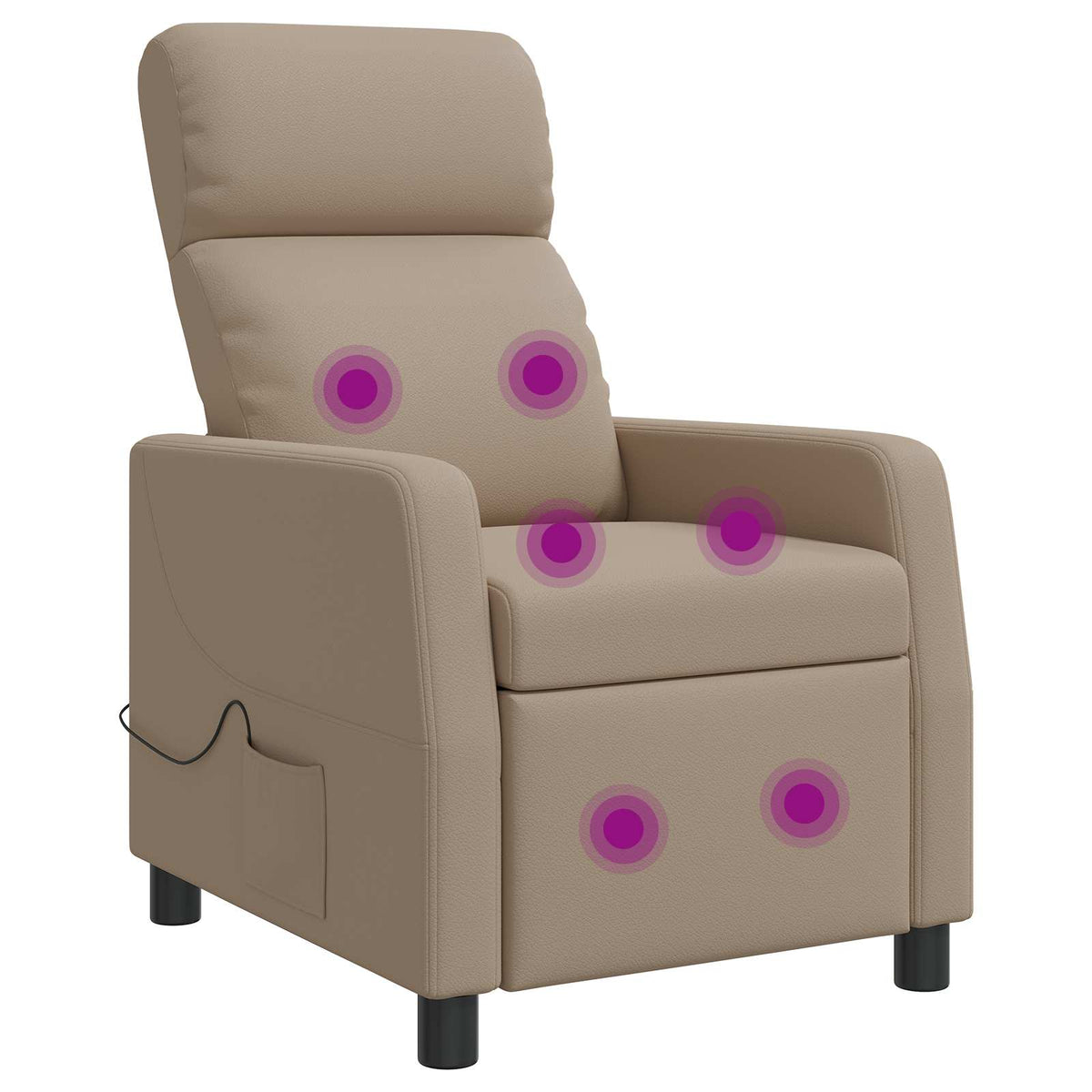 Massage Recliner Cappuccino Kunstleer is nu te koop bij PeponiXL, paradijselijk wonen!