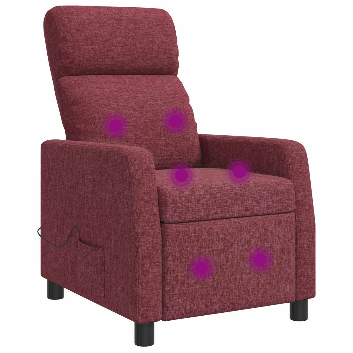 Massage Recliner Wijnrood Stof is nu te koop bij PeponiXL, paradijselijk wonen!