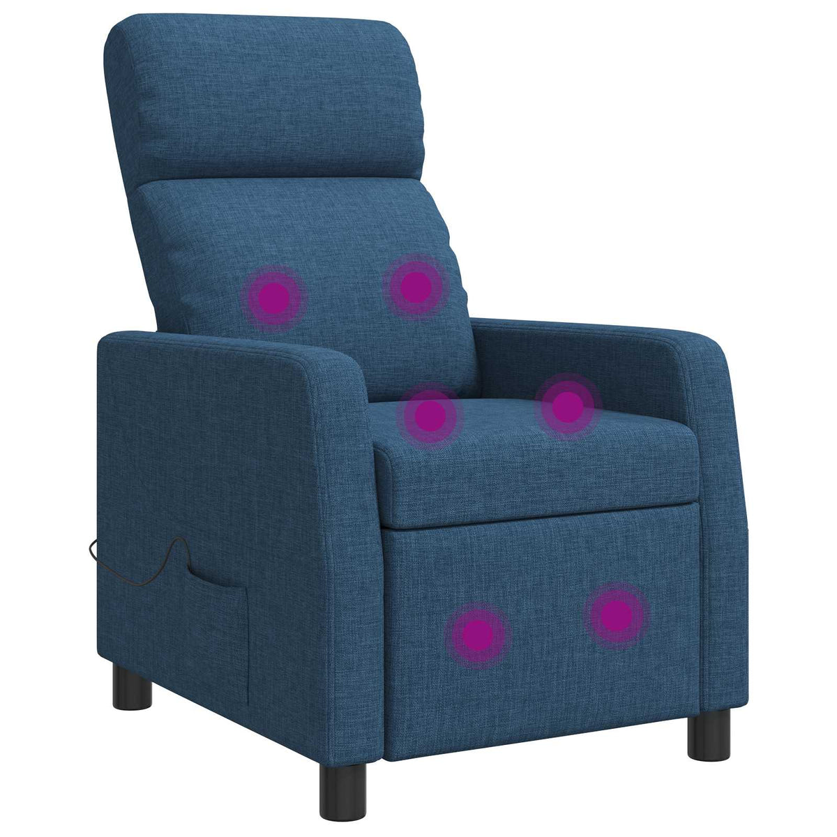 Massage Recliner Blauw Stof is nu te koop bij PeponiXL, paradijselijk wonen!
