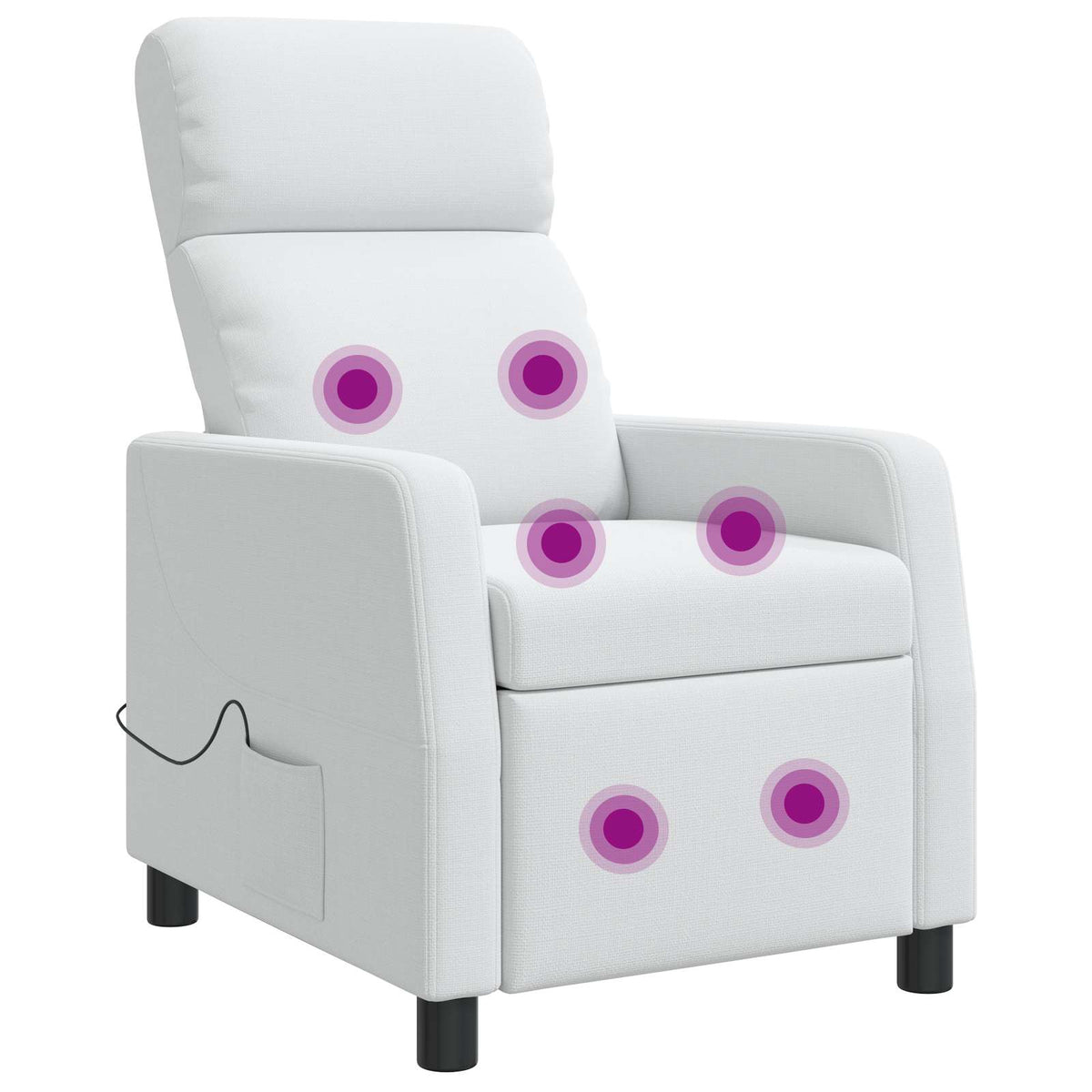 Massage Recliner Wit Stof is nu te koop bij PeponiXL, paradijselijk wonen!