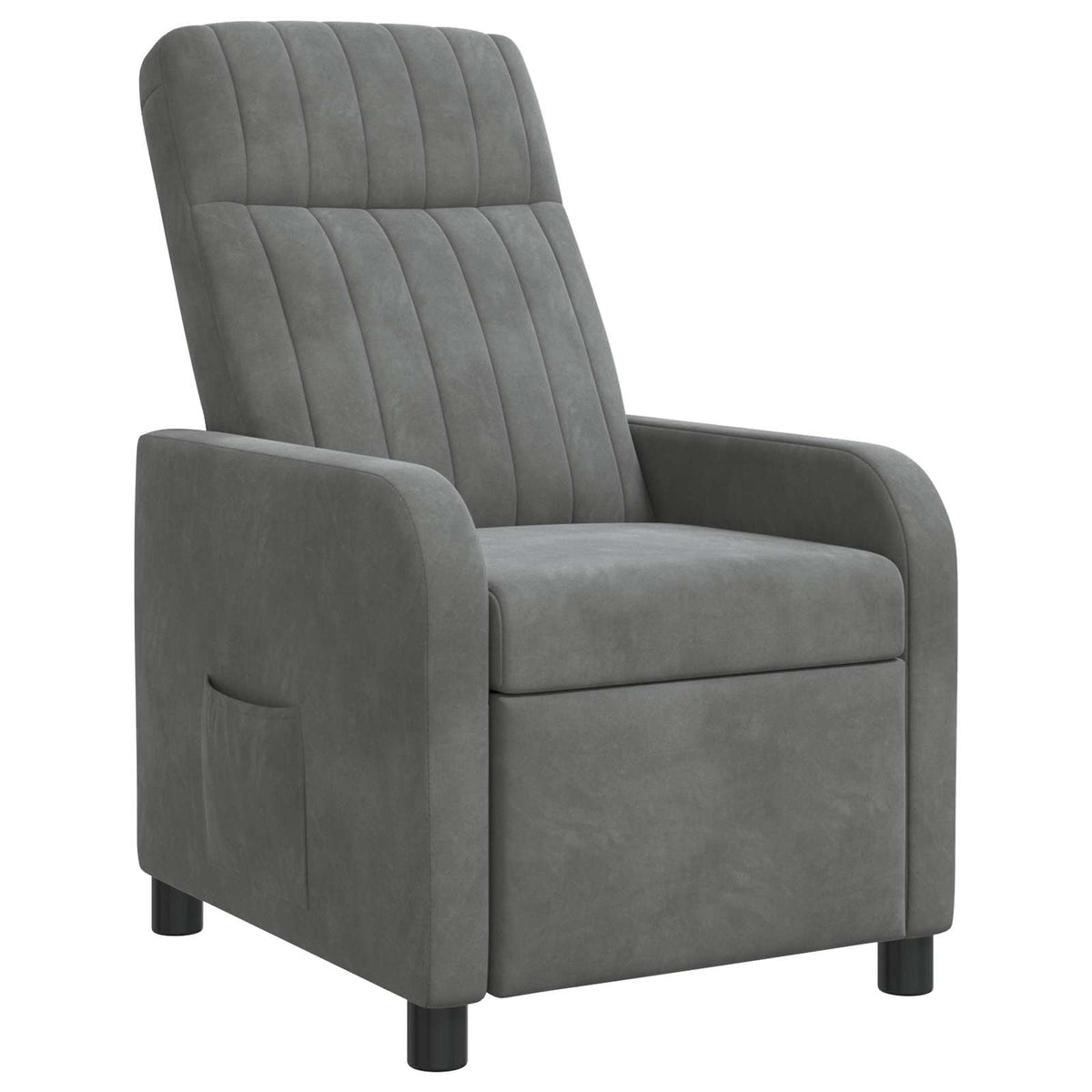Relaxfauteuil Donkergrijs fluweel is nu te koop bij PeponiXL, paradijselijk wonen!