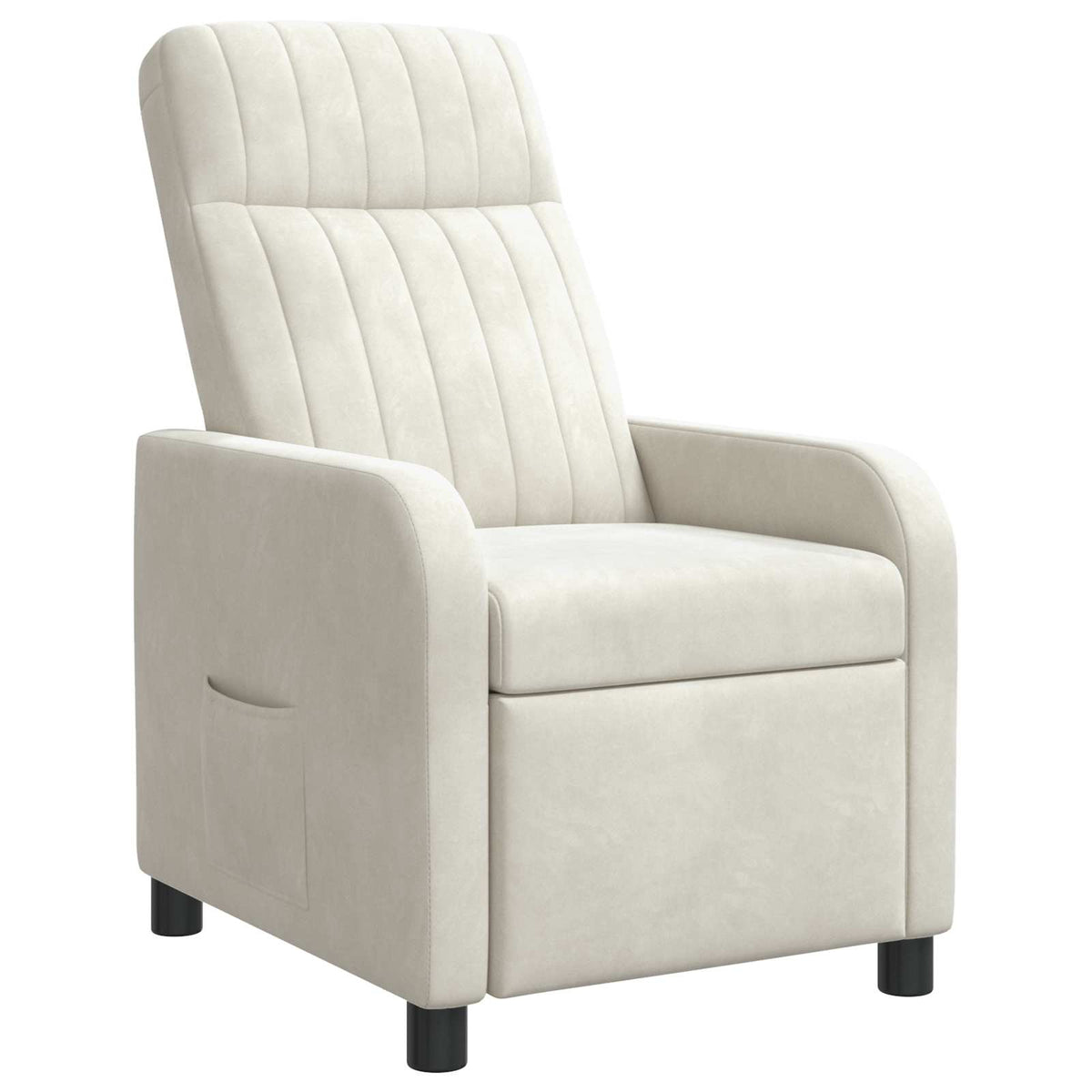 Relaxfauteuil Crèmekleurig fluweel is nu te koop bij PeponiXL, paradijselijk wonen!