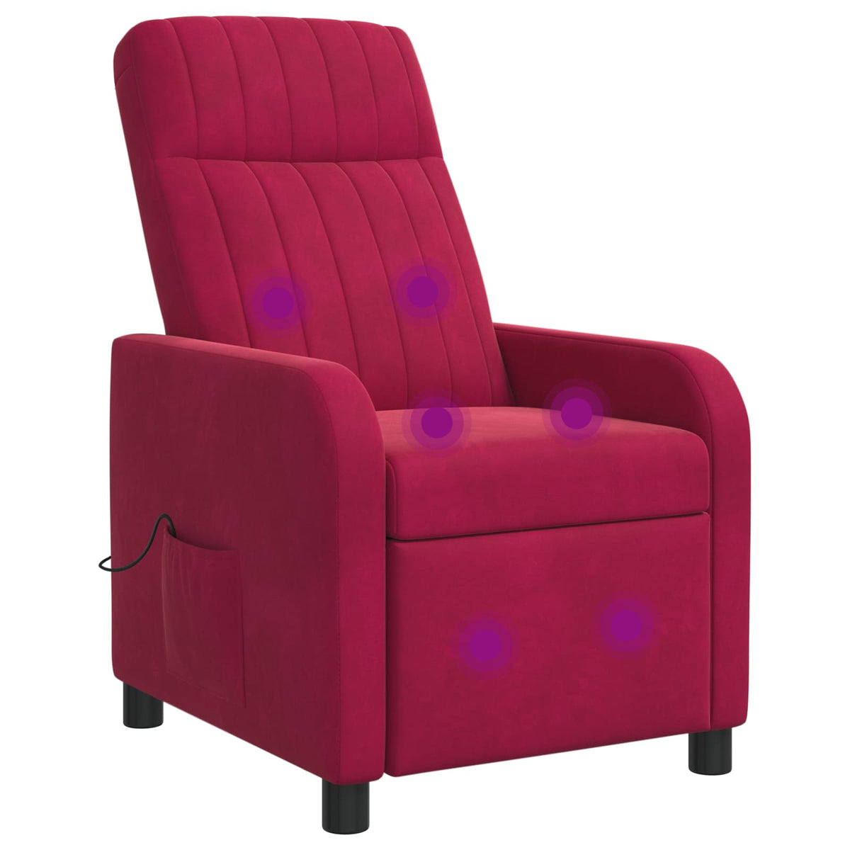 Massage Recliner Wijnrood fluweel is nu te koop bij PeponiXL, paradijselijk wonen!