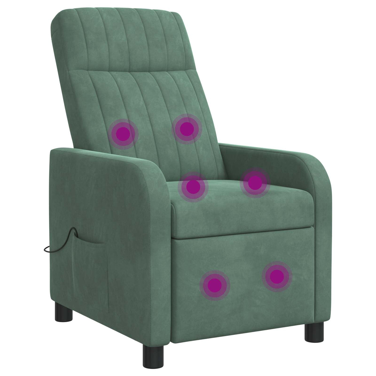 Massage Recliner Zeegroen fluweel is nu te koop bij PeponiXL, paradijselijk wonen!