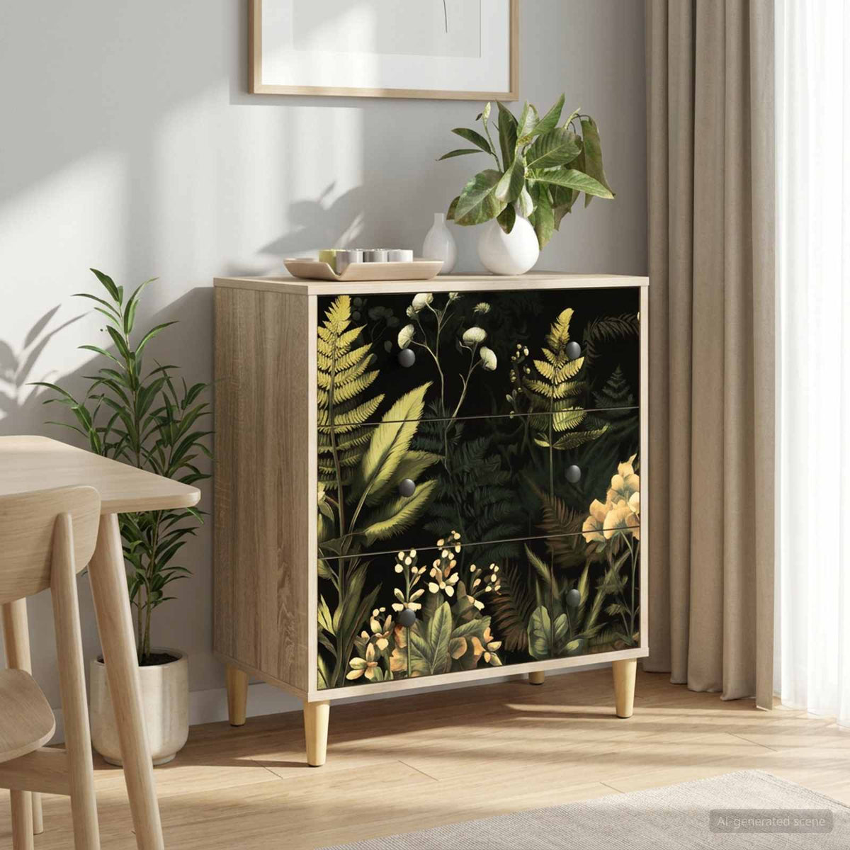 Ladekast RHENEN Tropisch junglemotief 66 x 36,5 x 75 cm Sonoma is nu te koop bij PeponiXL, paradijselijk wonen!