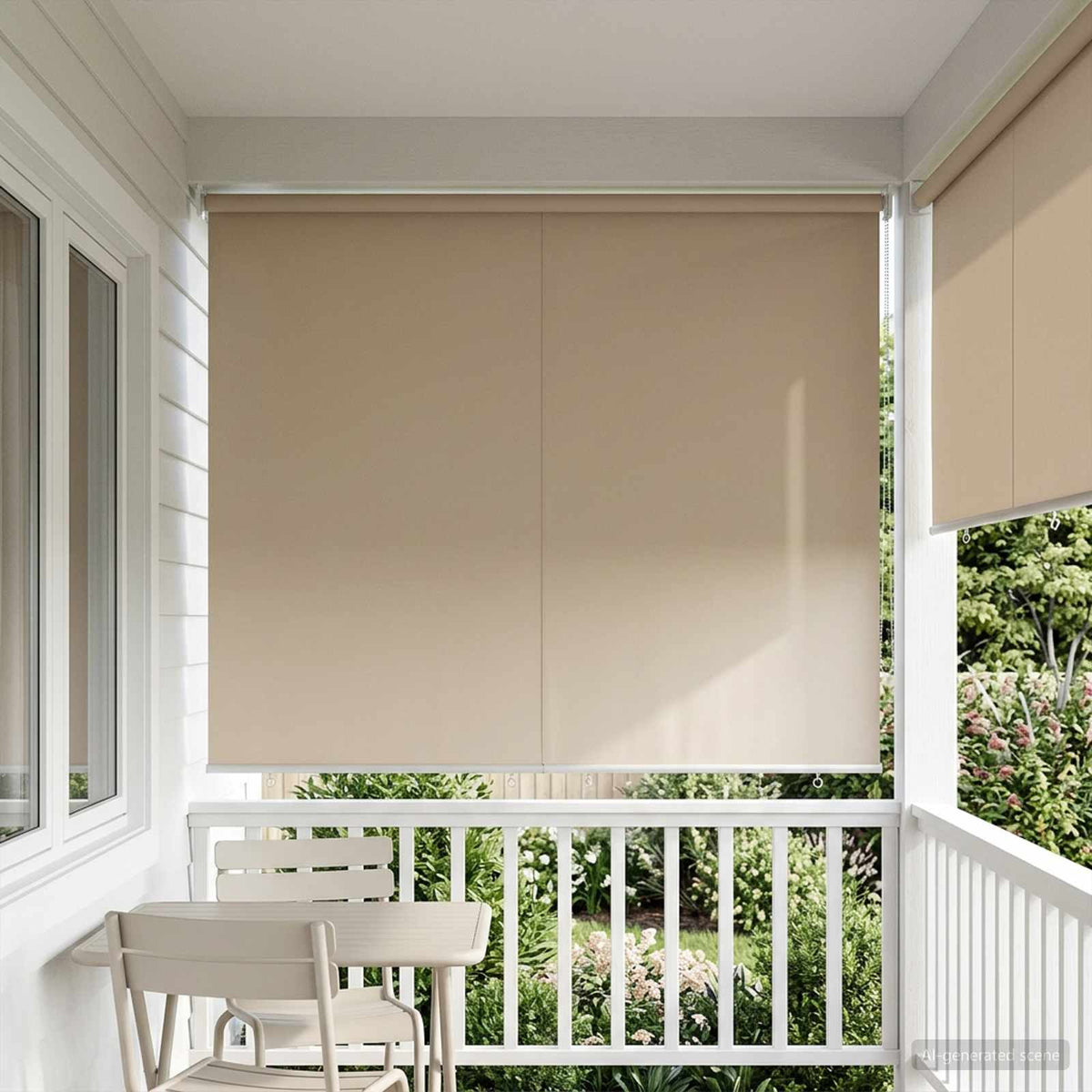 Buitenrolgordijn UV-bescherming Beige 185 x 140 cm (B x H) is nu te koop bij PeponiXL, paradijselijk wonen!