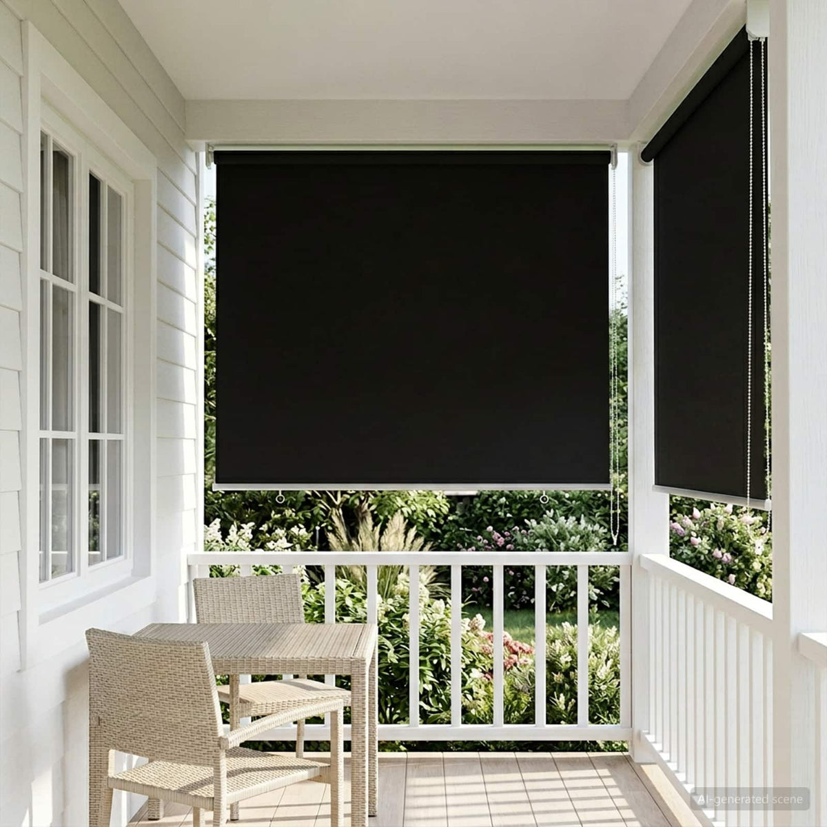 Buitenrolgordijn UV-bescherming Zwart 105 x 140 cm (B x H) is nu te koop bij PeponiXL, paradijselijk wonen!