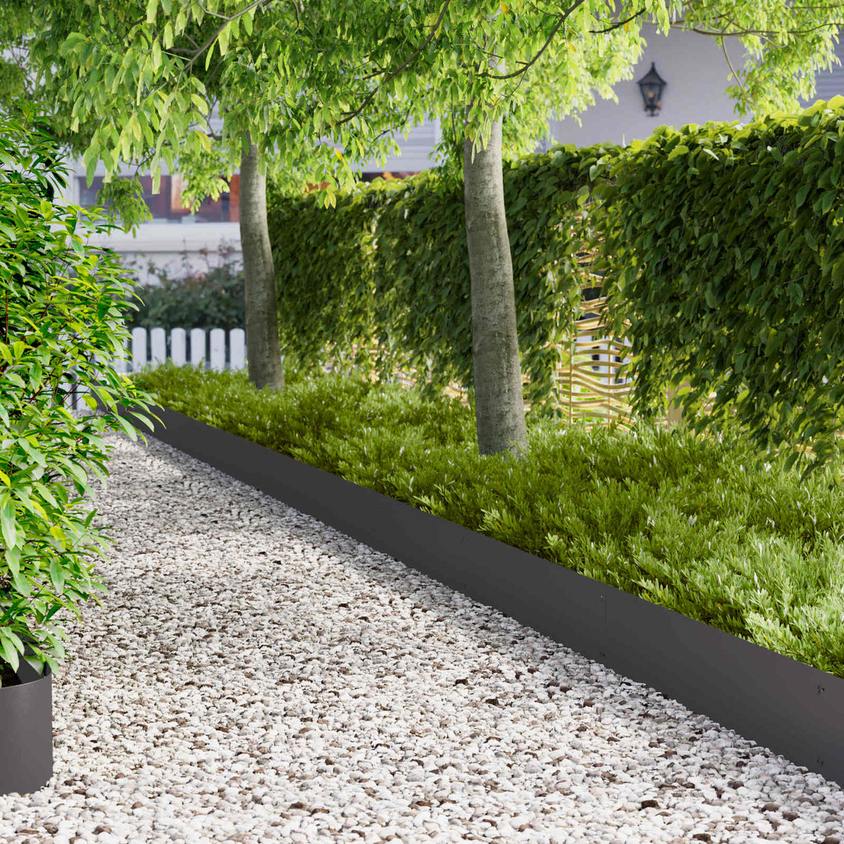 Gazonrand 20 pcs 103 x 25 cm Staal Zwart is nu te koop bij PeponiXL, paradijselijk wonen!