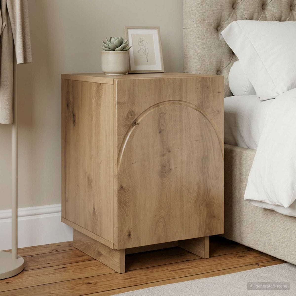 Nachtkastje Artisan eiken 33,5 x 34,5 x 50 cm Bewerkt hout is nu te koop bij PeponiXL, paradijselijk wonen!