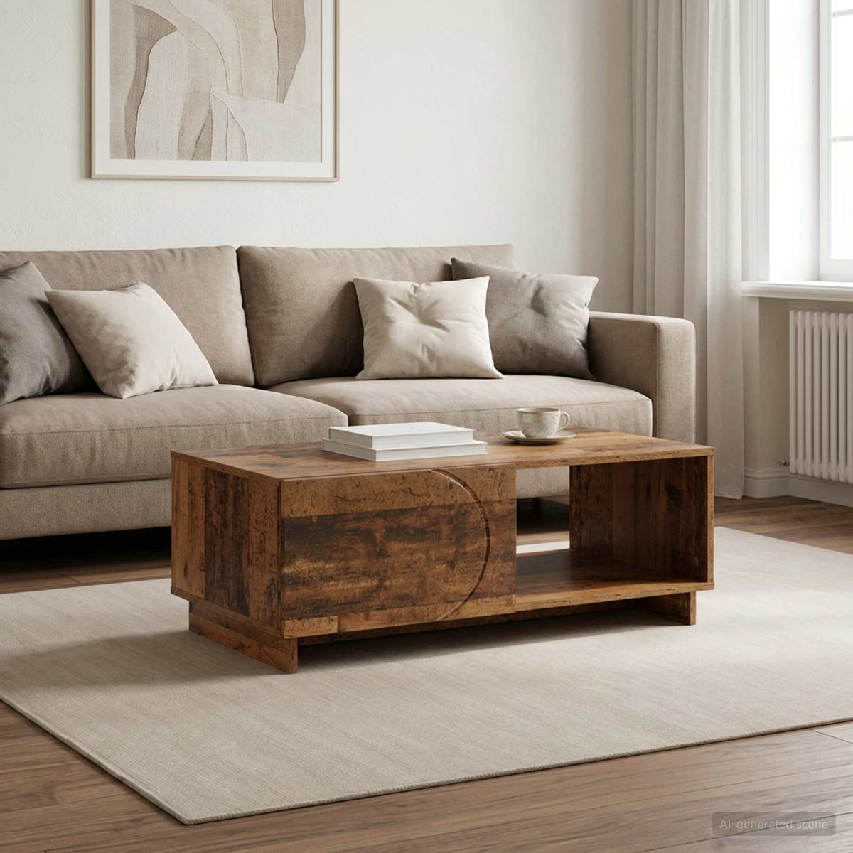 Salontafel Oud hout 95 x 50,5 x 35 cm Bewerkt hout is nu te koop bij PeponiXL, paradijselijk wonen!