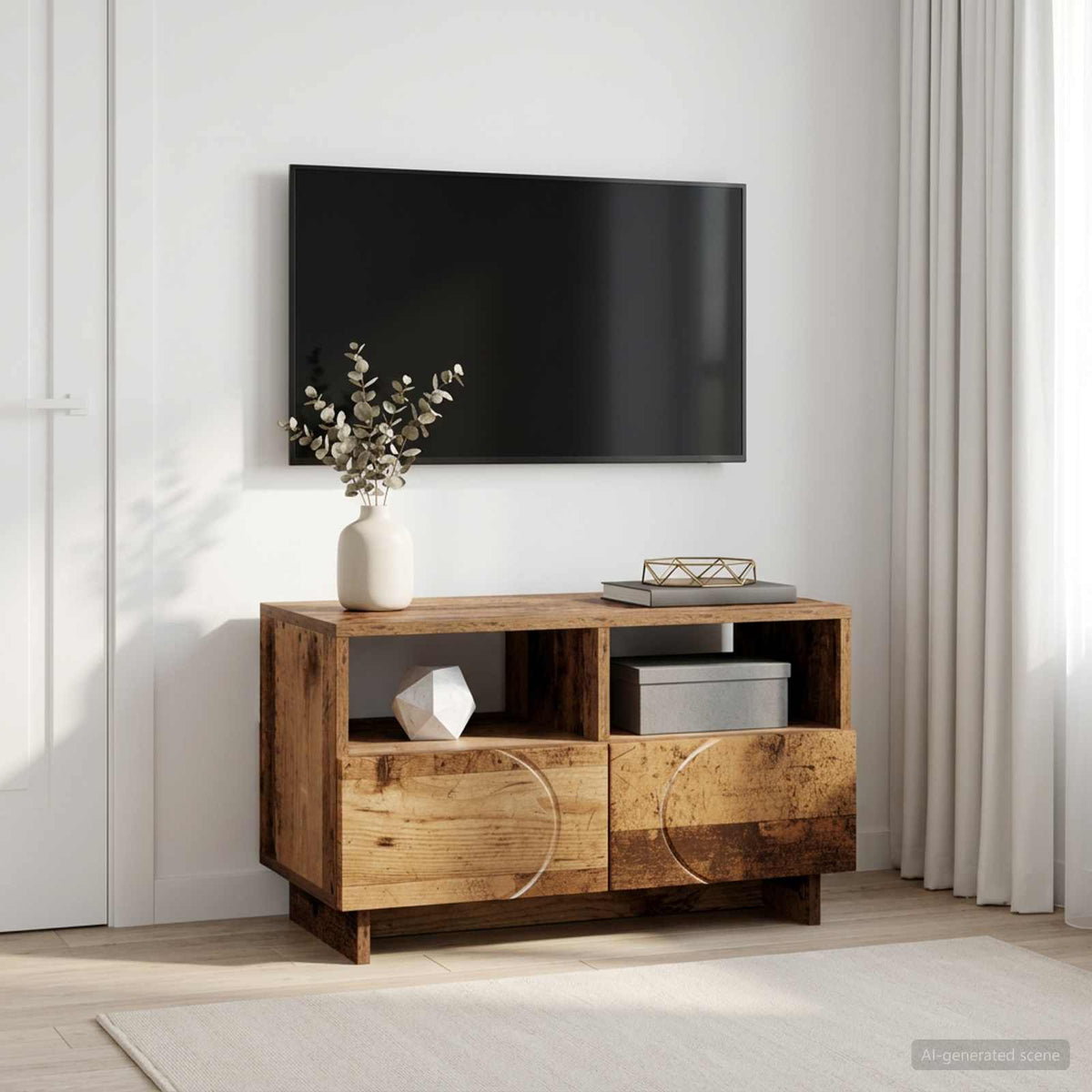 TV-standaard 60 x 34.5 x 40 cm Oud hout Bewerkt hout is nu te koop bij PeponiXL, paradijselijk wonen!
