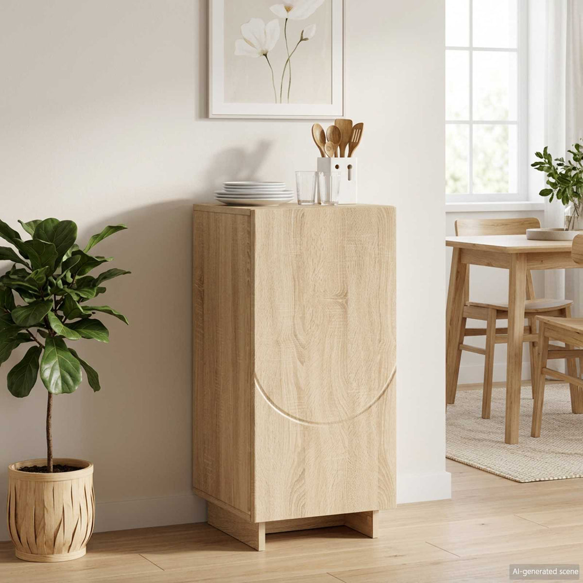 Dressoir Sonoma Eiken 33,5 x 34,5 x 75 cm Bewerkt hout is nu te koop bij PeponiXL, paradijselijk wonen!