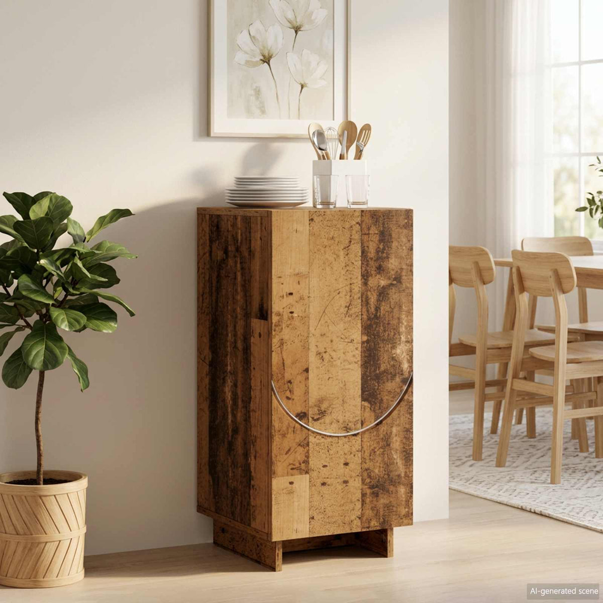 Dressoir Oud hout 33,5 x 34,5 x 75 cm Bewerkt hout is nu te koop bij PeponiXL, paradijselijk wonen!