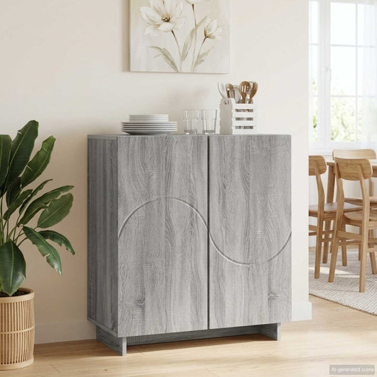 Dressoir Grijs Sonoma 67 x 34,5 x 75 cm Bewerkt hout is nu te koop bij PeponiXL, paradijselijk wonen!