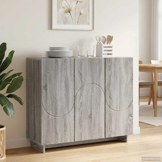 Dressoir Grijs Sonoma 85,5 x 31 x 75 cm Bewerkt hout is nu te koop bij PeponiXL, paradijselijk wonen!
