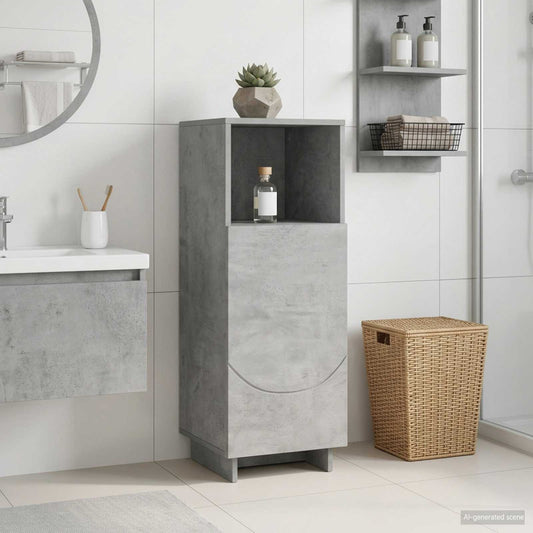 Badkamerkast Betongrijs 36,5 x 38 x 95 cm Bewerkt hout is nu te koop bij PeponiXL, paradijselijk wonen!
