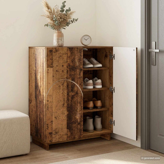 Schoenenkast 73 x 38 x 87,5 cm Bewerkt hout Oud hout is nu te koop bij PeponiXL, paradijselijk wonen!