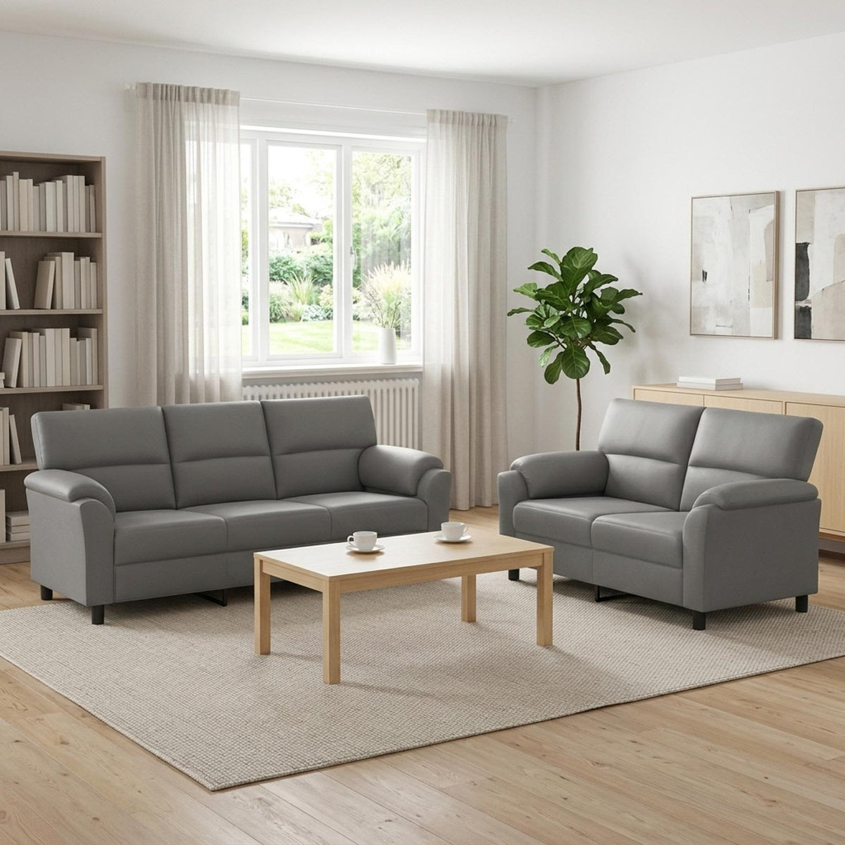 Bankstel 2 pcs Lichtgrijs fluweel is nu te koop bij PeponiXL, paradijselijk wonen!