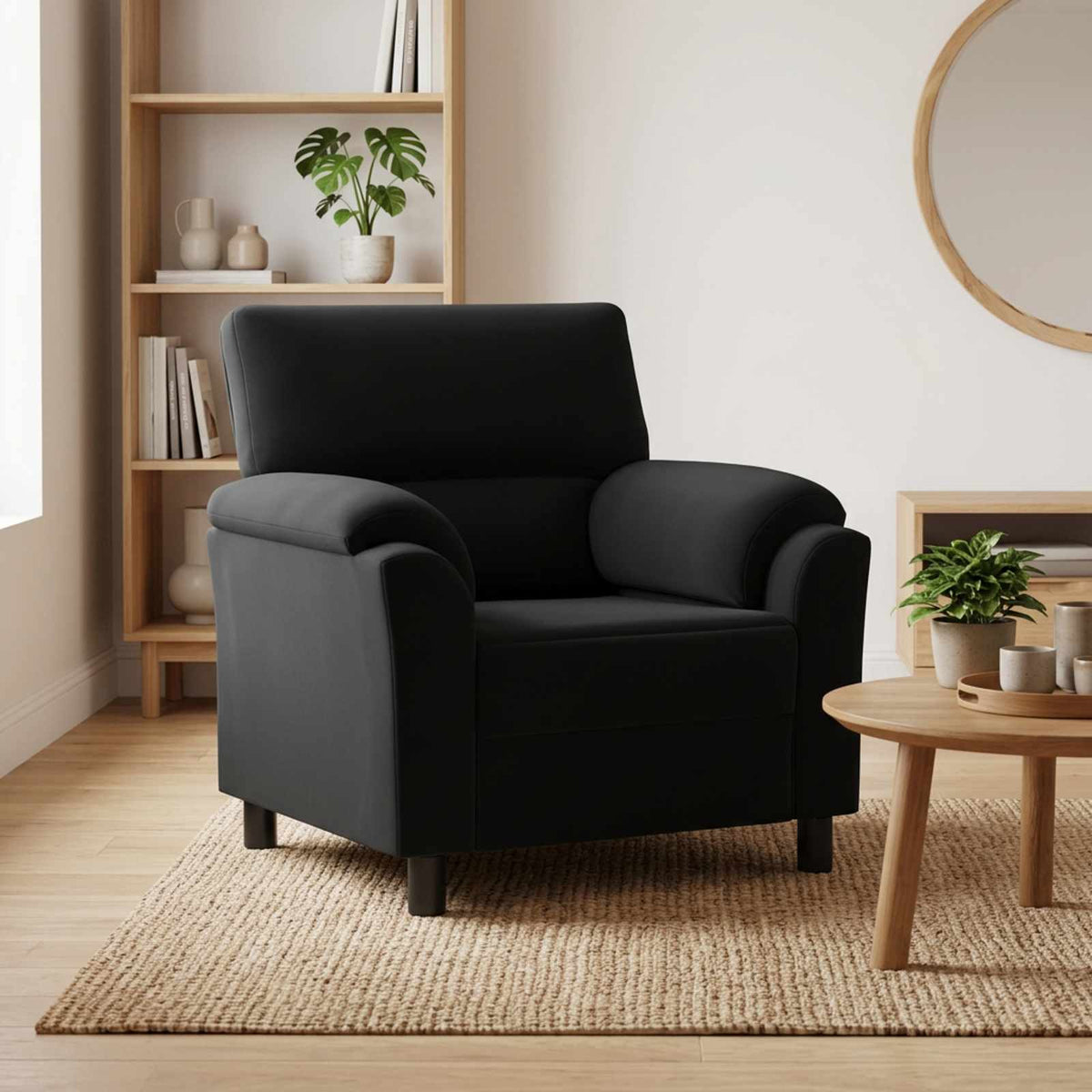 Bank Zwart 94 x 85 x 93 cm fluweel is nu te koop bij PeponiXL, paradijselijk wonen!