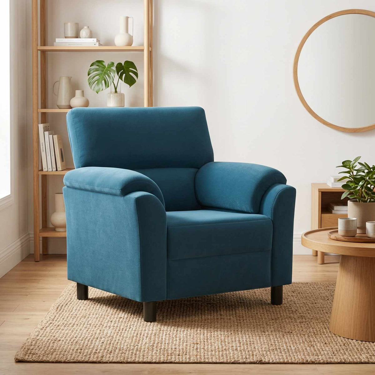 vidaXL Bank Blauw 94 x 85 x 93 cm fluweel