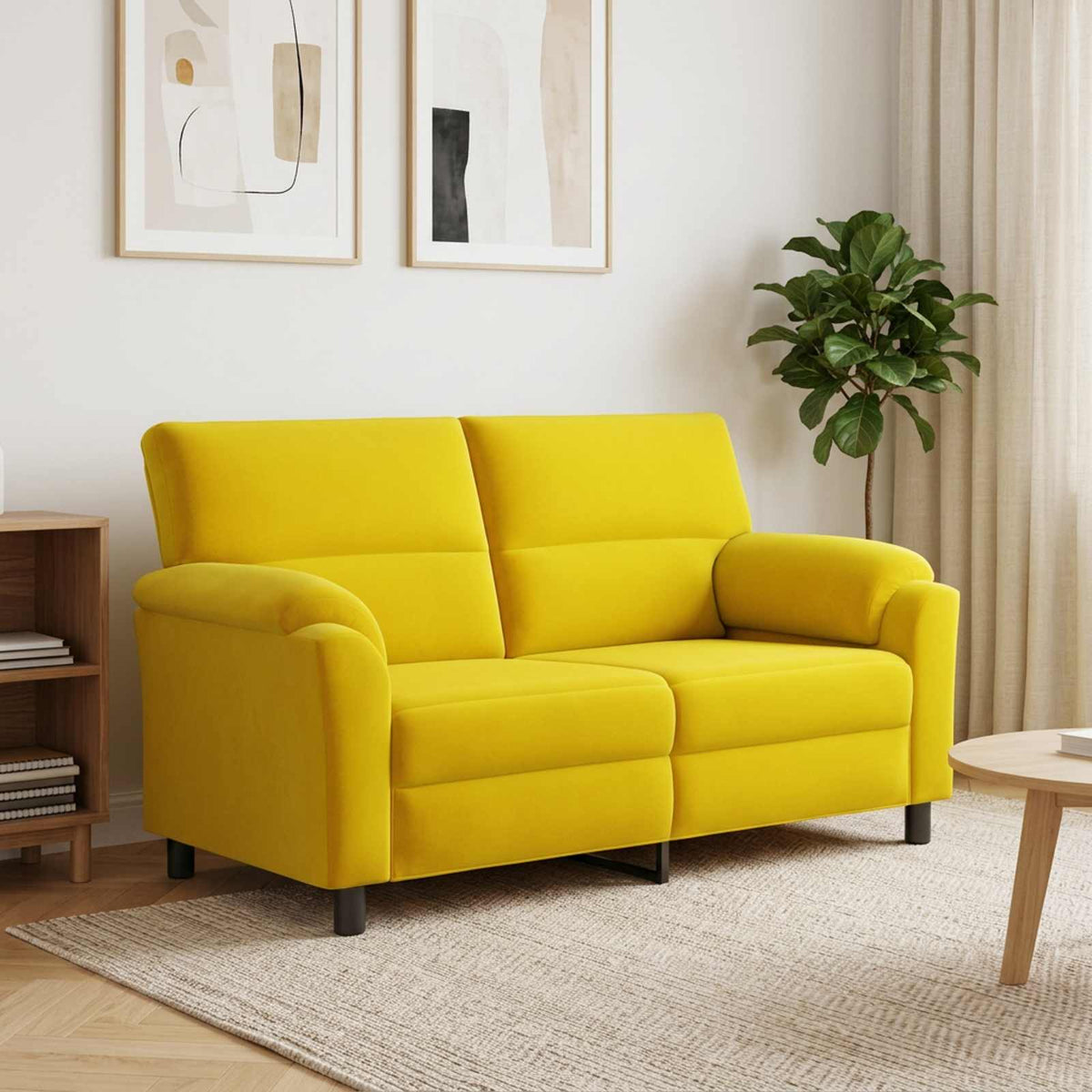 vidaXL Bank Geel 174 x 85 x 93 cm fluweel