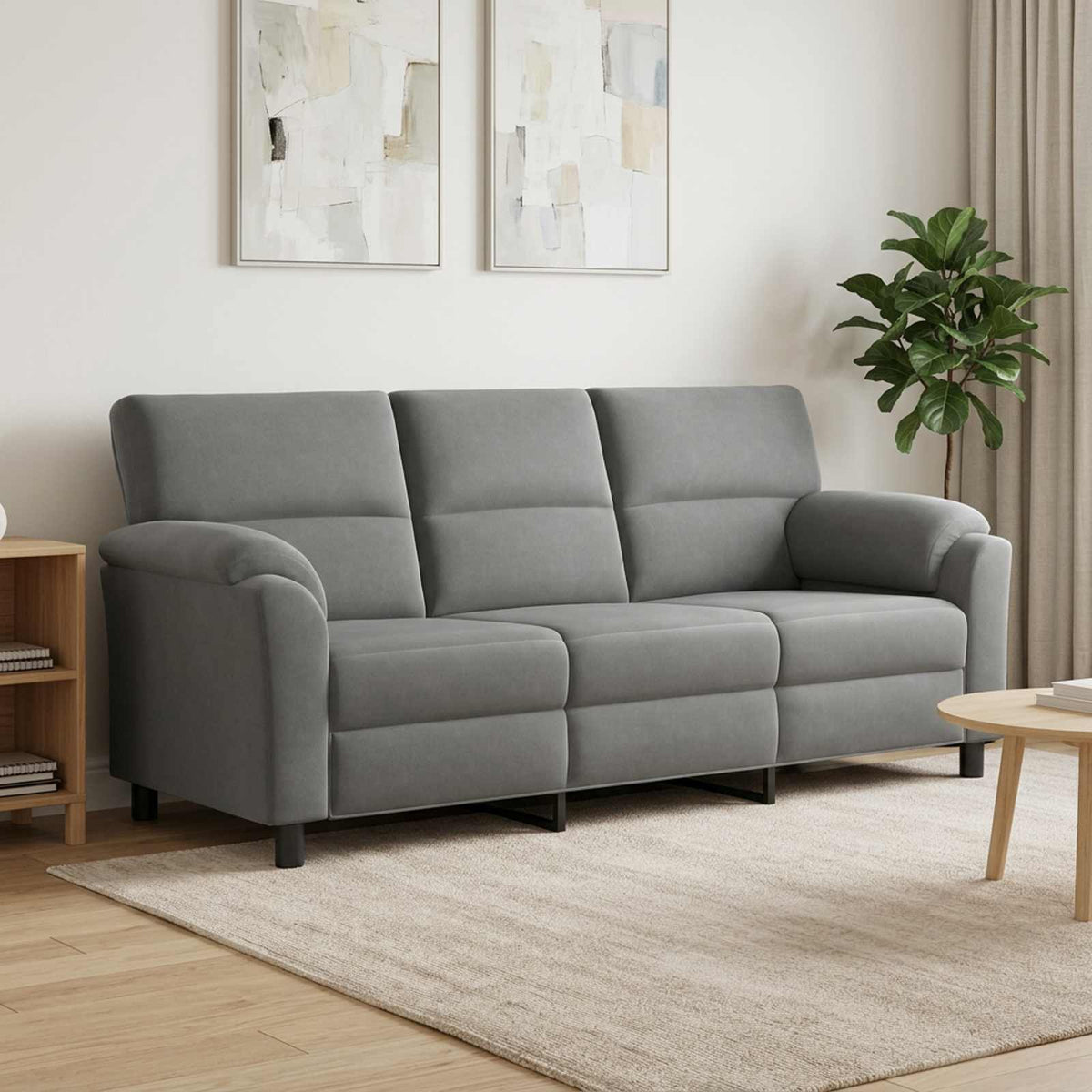 Bank Donkergrijs 214 x 85 x 93 cm fluweel is nu te koop bij PeponiXL, paradijselijk wonen!