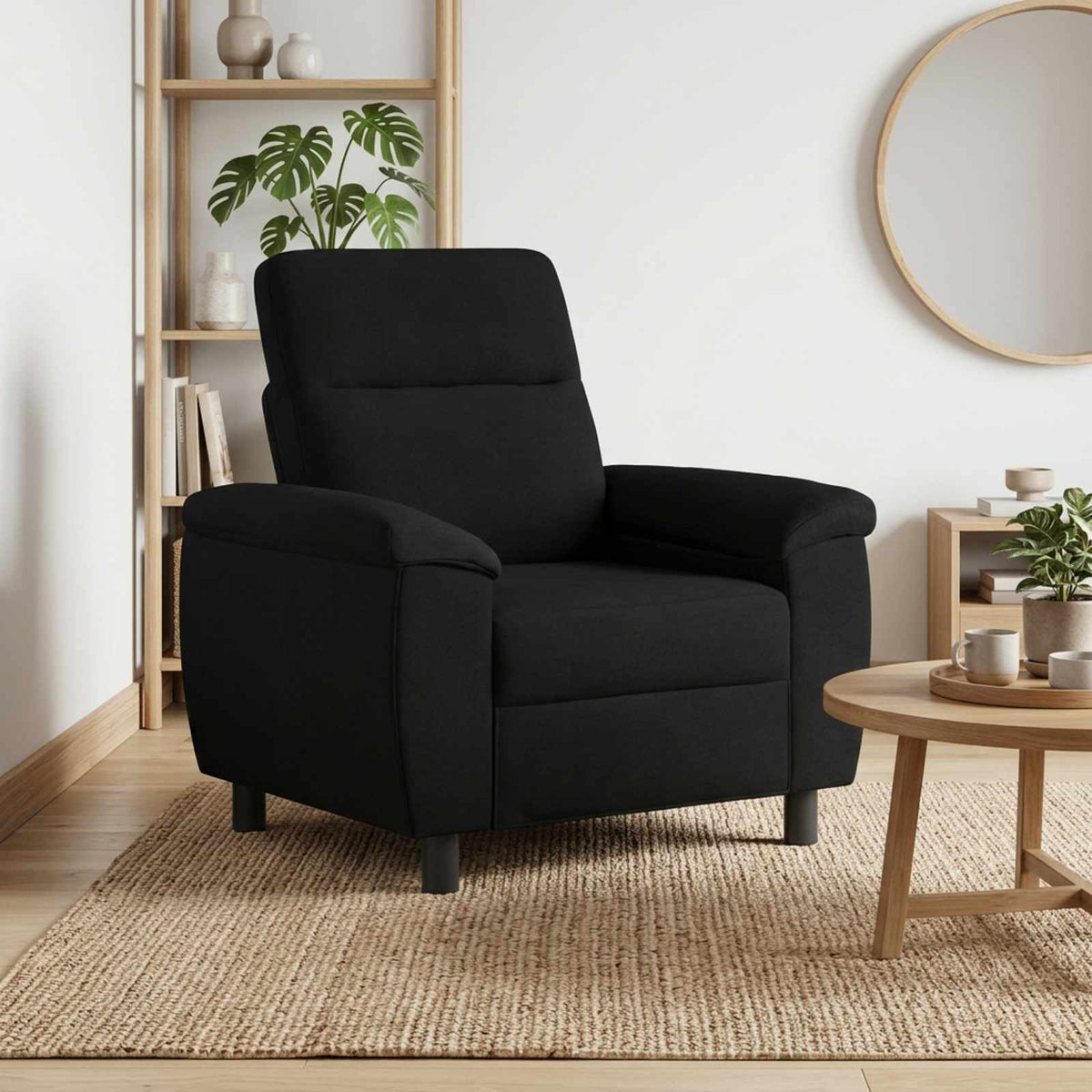 Bank Zwart 95 x 90 x 95 cm Stof is nu te koop bij PeponiXL, paradijselijk wonen!