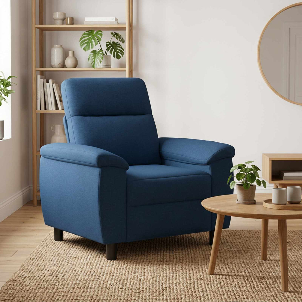 Bank Blauw 95 x 90 x 95 cm Stof is nu te koop bij PeponiXL, paradijselijk wonen!