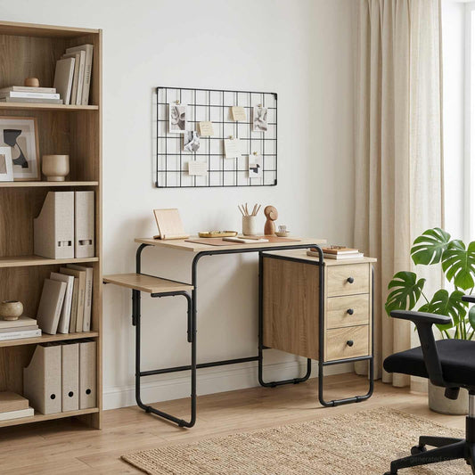 vidaXL Bureau met opbergruimte Sonoma Eiken 120 x 50 x 75 cm