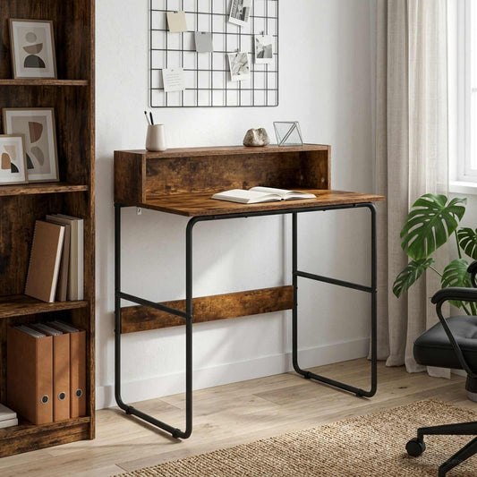 Bureau met opbergruimte Gerookt eiken 80 x 50 x 91 cm is nu te koop bij PeponiXL, paradijselijk wonen!