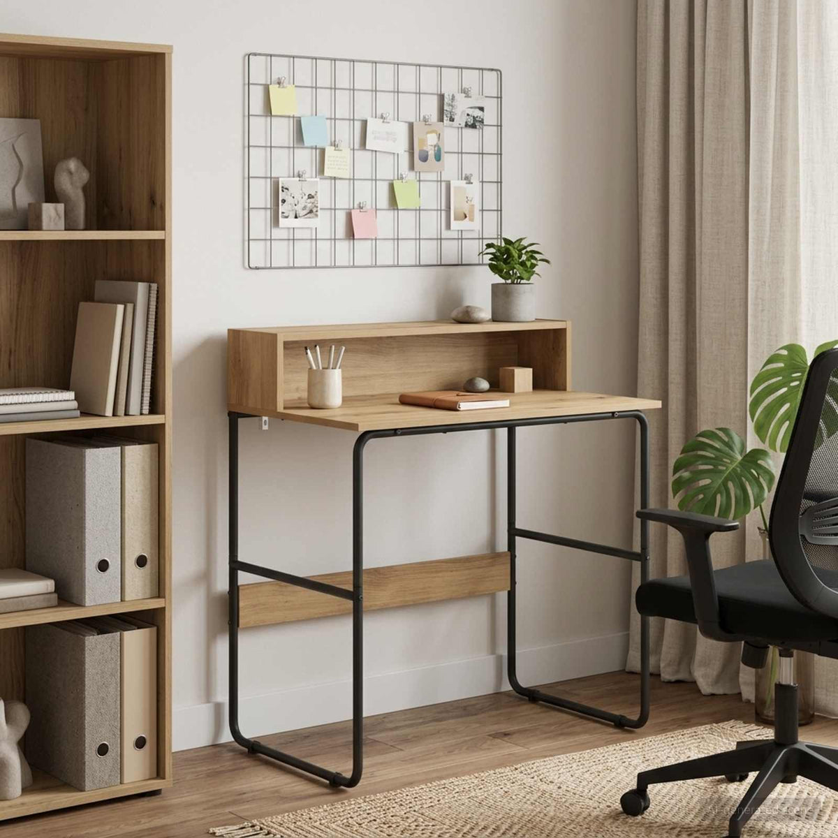 Bureau met opbergruimte Artisanaal eiken 80 x 50 x 91 cm is nu te koop bij PeponiXL, paradijselijk wonen!