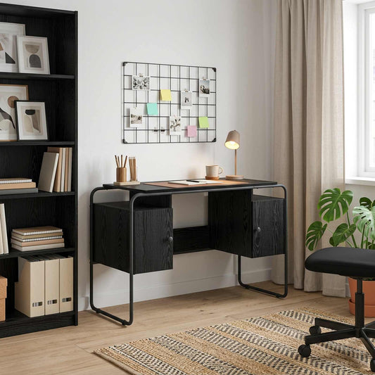 Bureau met opbergruimte Zwart eiken 120 x 50.5 x 75.5 cm is nu te koop bij PeponiXL, paradijselijk wonen!
