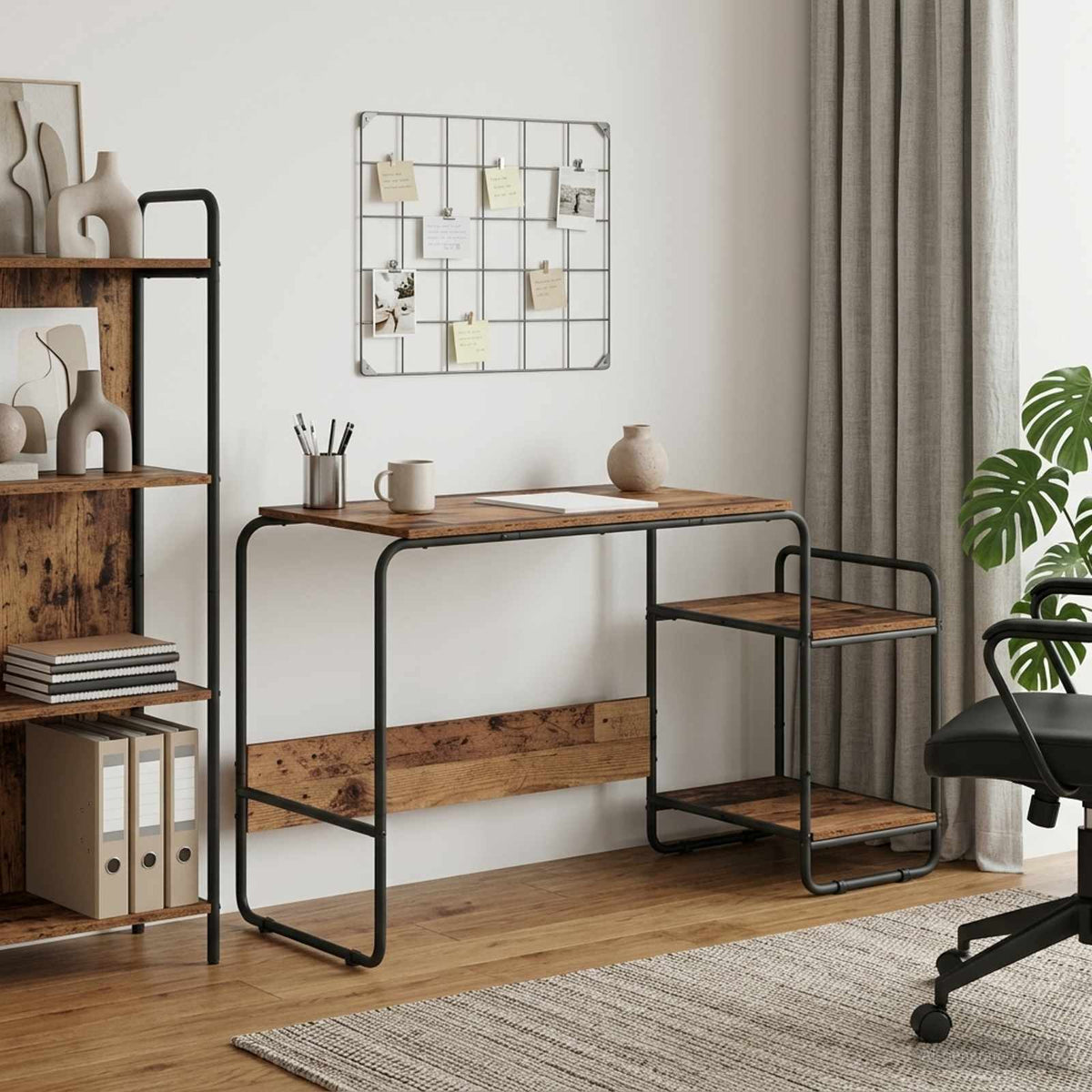 Bureau met opbergruimte Oud hout 131.5 x 50 x 75.5 cm is nu te koop bij PeponiXL, paradijselijk wonen!