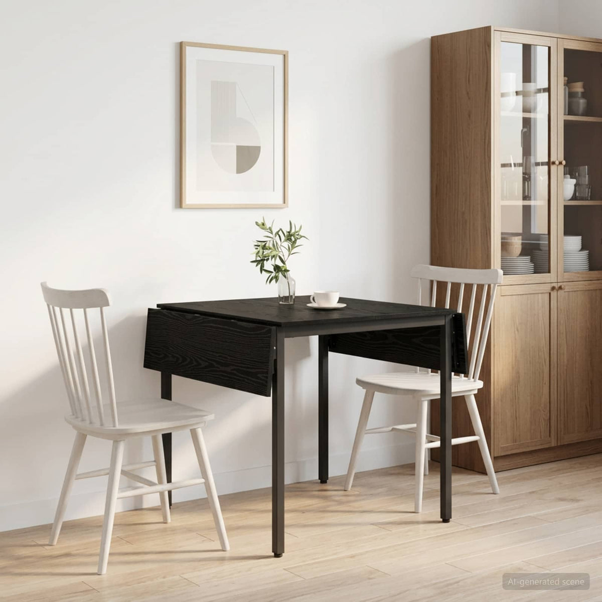 Uitschuifbare eettafel 120 x 81,5 x 75 cm Bewerkt hout is nu te koop bij PeponiXL, paradijselijk wonen!