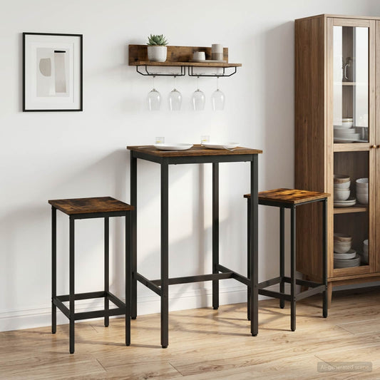 Barkruk 2 st Gerookt eiken 40 x 32 x 64 cm Bewerkt hout is nu te koop bij PeponiXL, paradijselijk wonen!