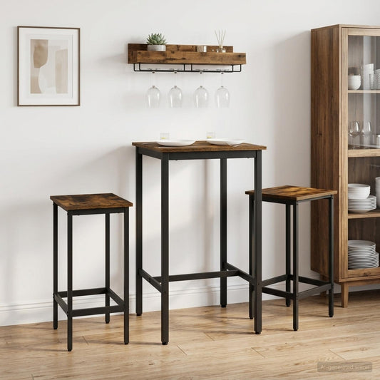 Barkruk 2 st Gerookt eiken 40 x 32 x 74 cm Bewerkt hout is nu te koop bij PeponiXL, paradijselijk wonen!