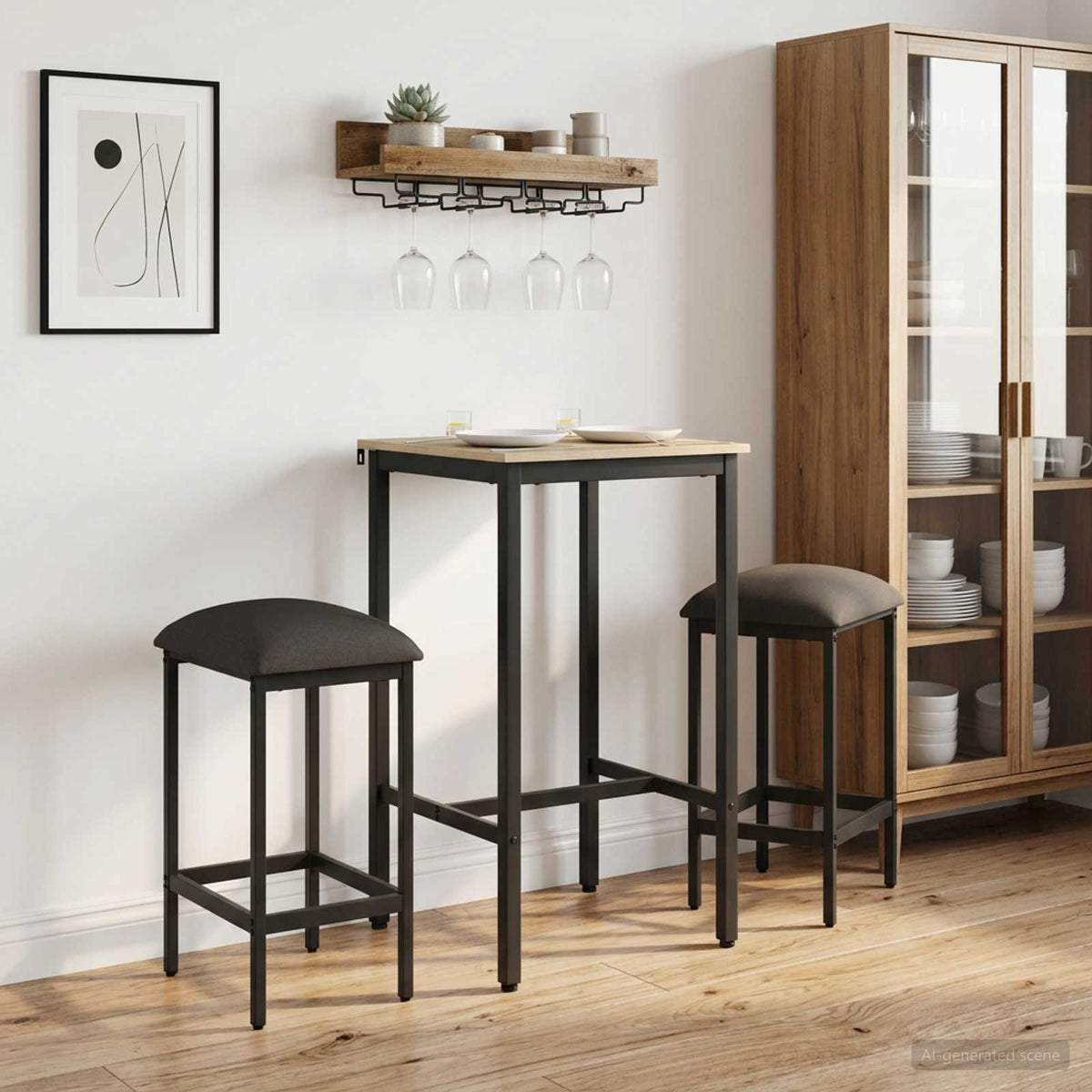 Barkruk 2 st Donkergrijs 40 x 32 x 74 cm Bewerkt hout is nu te koop bij PeponiXL, paradijselijk wonen!