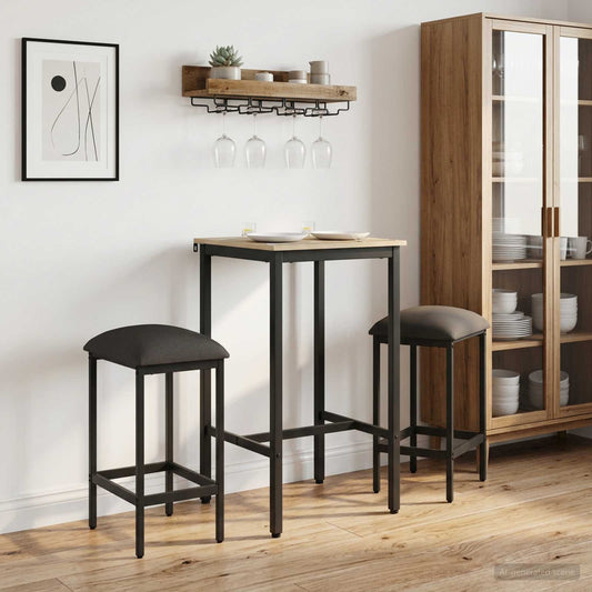 Barkruk 2 st Donkergrijs 40 x 32 x 74 cm Bewerkt hout is nu te koop bij PeponiXL, paradijselijk wonen!