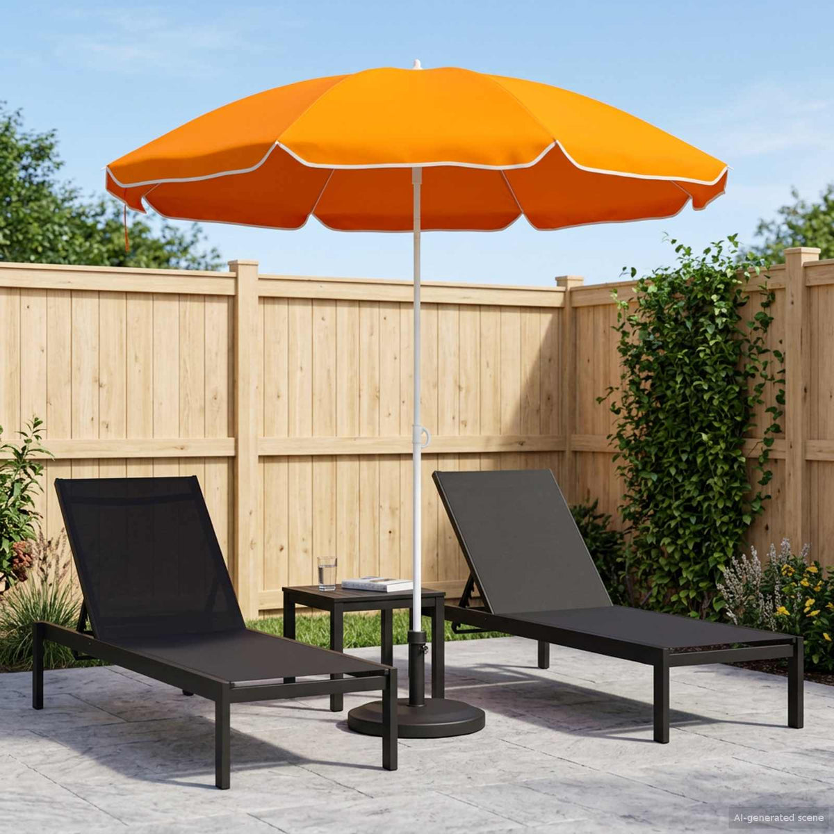 Tuinparasol 240 cm 170T polyester Oranje is nu te koop bij PeponiXL, paradijselijk wonen!